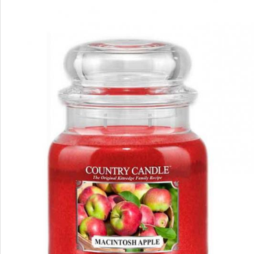  Country Candle - Macintosh Apple - Średni słoik (453g) 2 knoty Świeca zapachowa